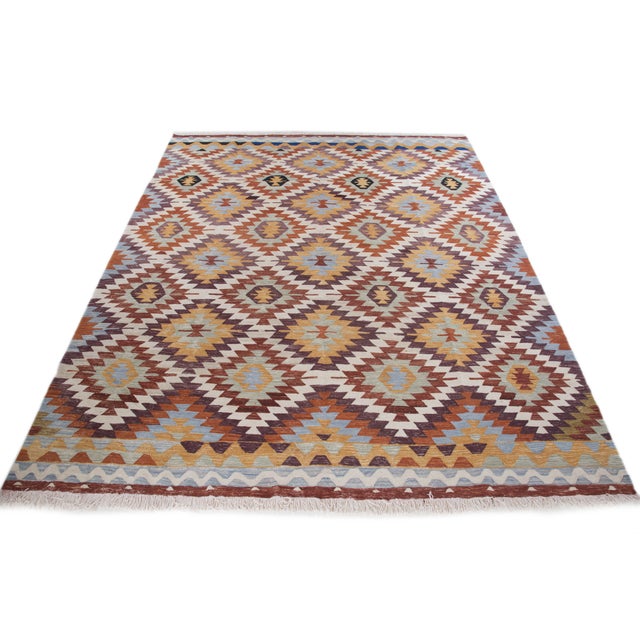 Anatolia Turkish Diamond Kilim Rug 9'3" X 11' Chairish