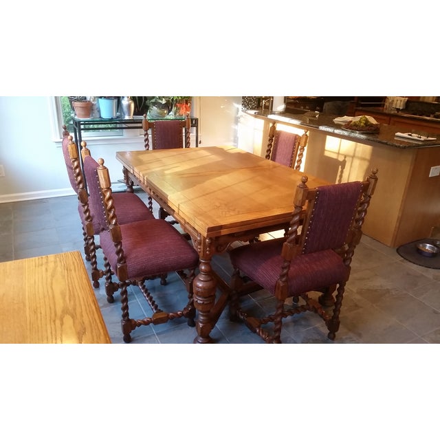 Antique Jacobean Revival Style Dining Set Chairish