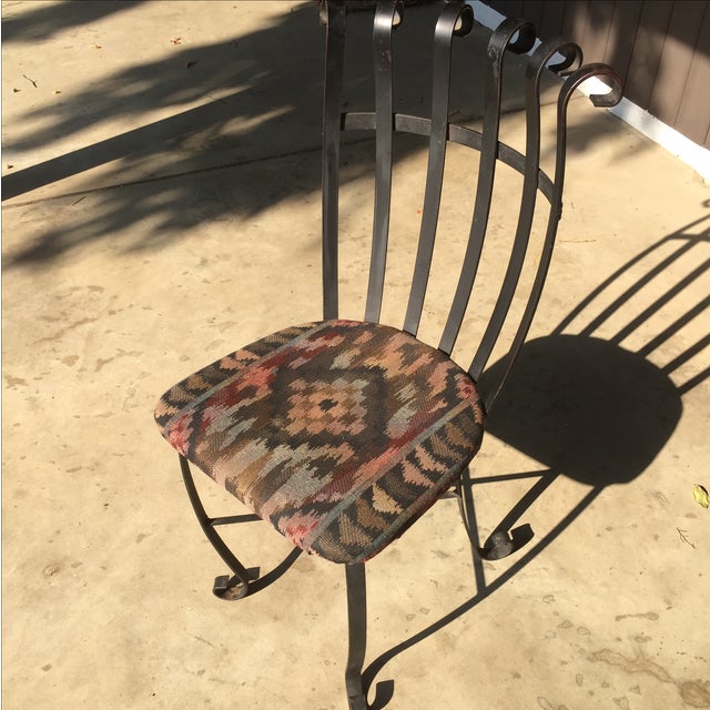 Wrought Iron Accent Chair Chairish