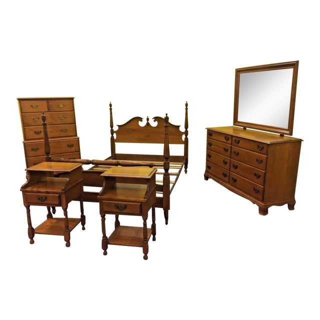Vintage Heywood Wakefield 5 Piece Wintrhop Bedroom Set Chairish
