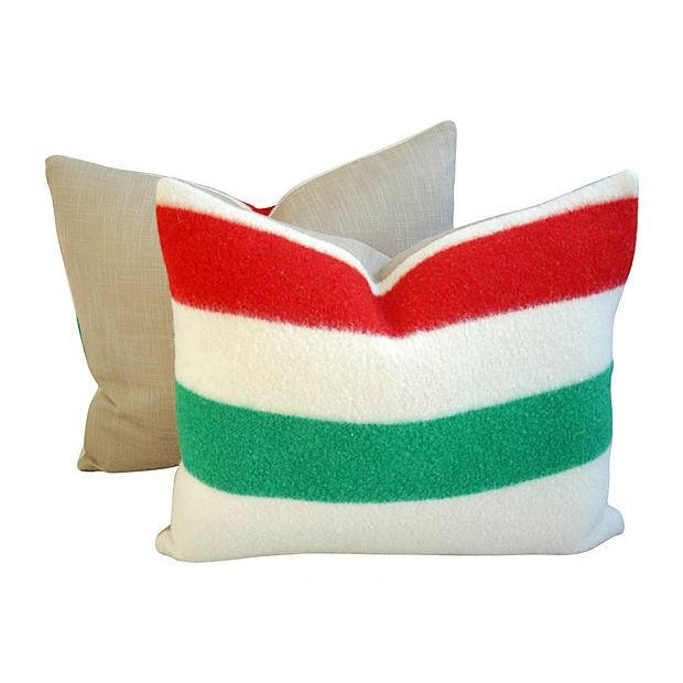 Custom Hudson s Bay Blanket Pillows - A Pair Chairish