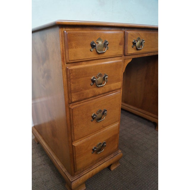 Ethan Allen Maple Chippendale Kneehole Desk Chairish