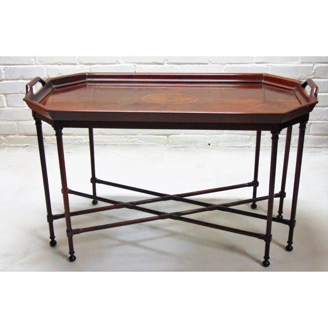 Vintage Oval Inlay Tray Coffee Table Chairish