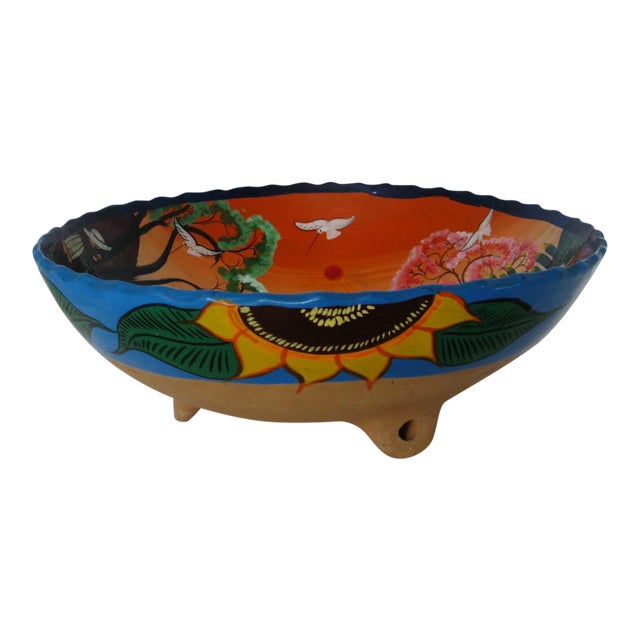 Mexican Ceramic Footed Bowl Chairish