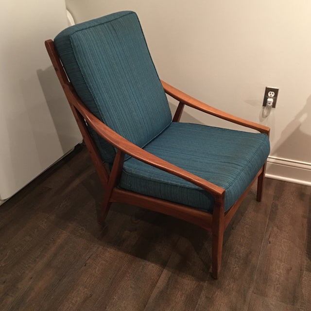MidCentury Modern Blue Armchair Chairish