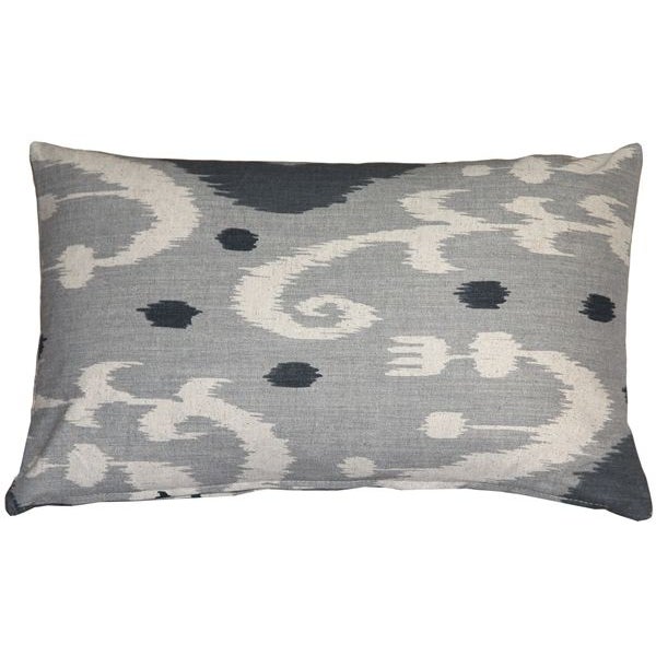 Pillow Decor - Indah Ikat Gray 12x20 Throw Pillow Chairish