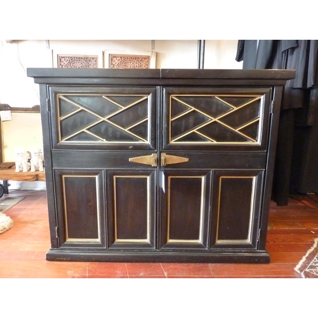 Black and Gold Expandable Bar Chairish