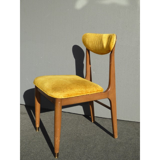 Vintage MidCentury Gold Velvet Accent Chair Chairish