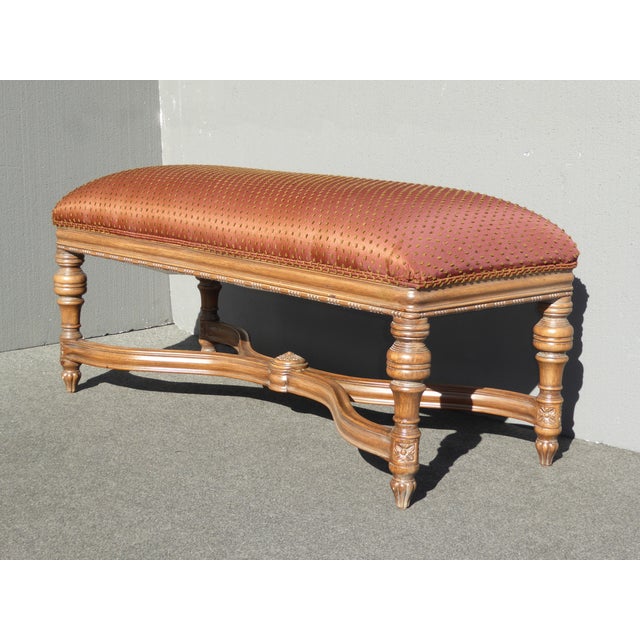 Traditional Style Carved Wood Bench Chairish