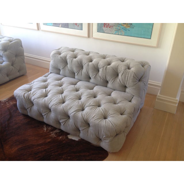 Restoration Hardware Soho Tufted Sofas Set of 2 Chairish