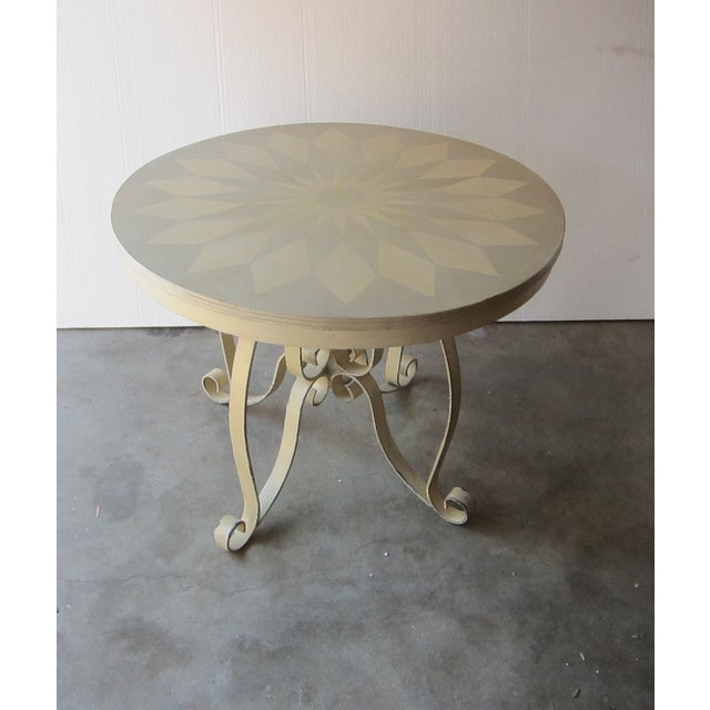 Vintage Round Wooden Shabby Chic Side Table Chairish