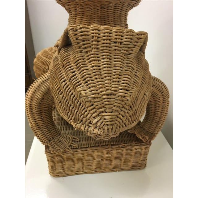 Vintage Rattan Frog Garden Stool Chairish