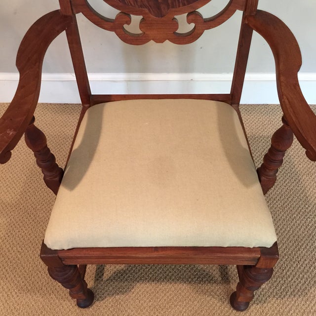 Carved Mahogany Armchair Chairish