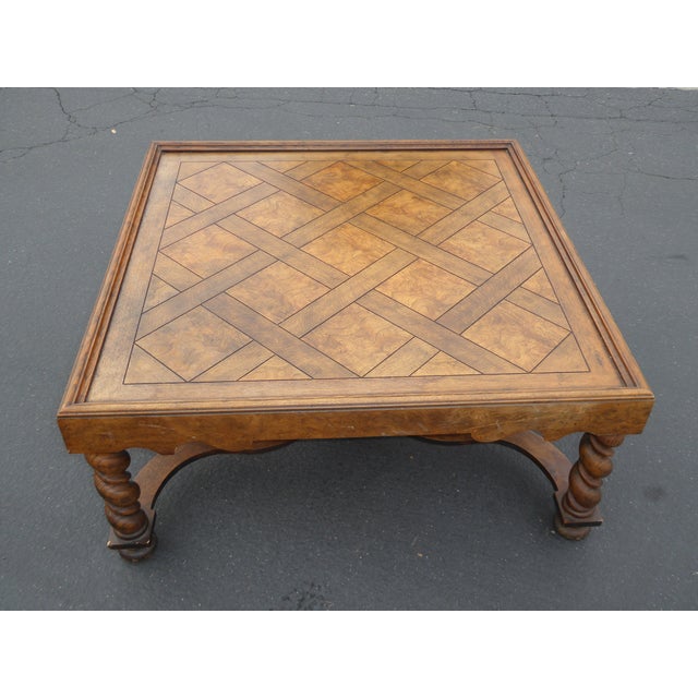 Vintage French Country Barley Twist Coffee Table by Baker Furniture Chairish