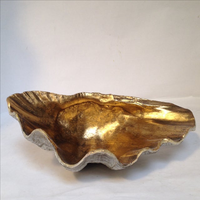 Clam Shell Bowl With Gold Interior Chairish