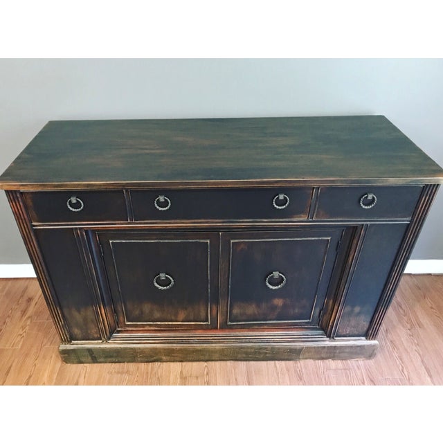 Weathered Black Distressed Sideboard Buffet Chairish