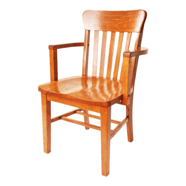 Heywood Wakefield Vintage Wood Banker Chair Chairish