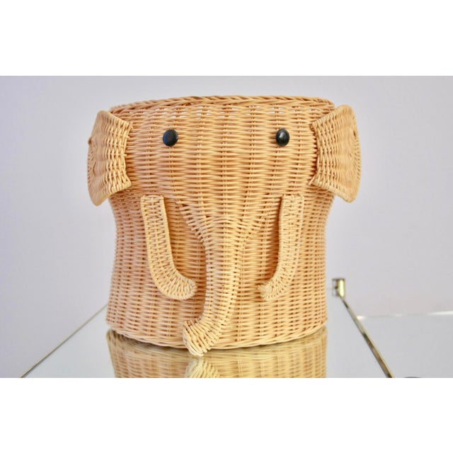 Woven Wicker Elephant Planter Chairish