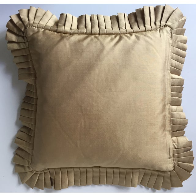 Vintage Silk Ruffled Decorative Pillow Chairish