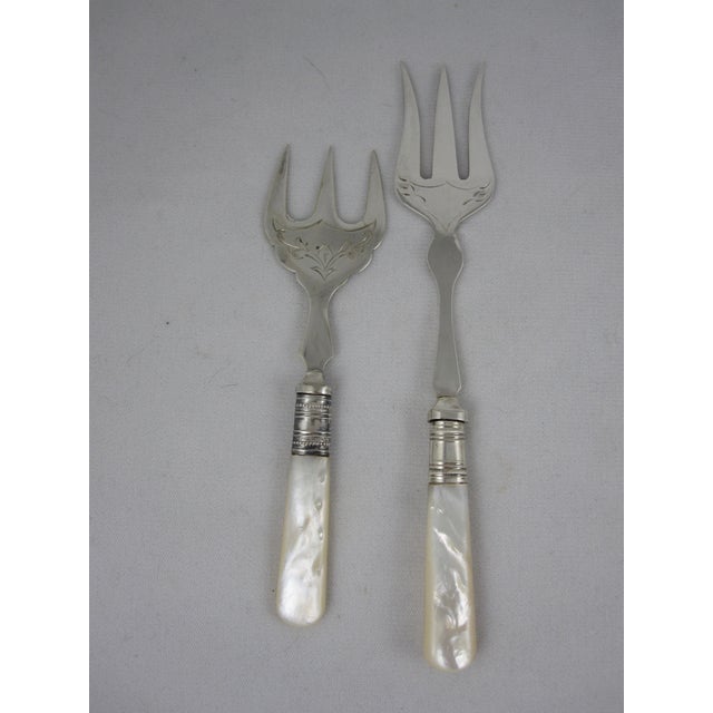 English Pearl Handled Sterling Plate Servers 5 Chairish