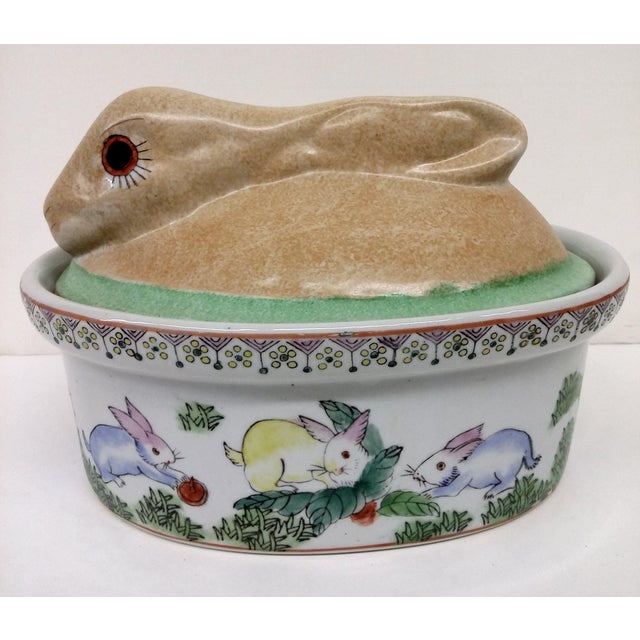 Vintage Ceramic Rabbit Casserole Baking/Serving Dish Chairish