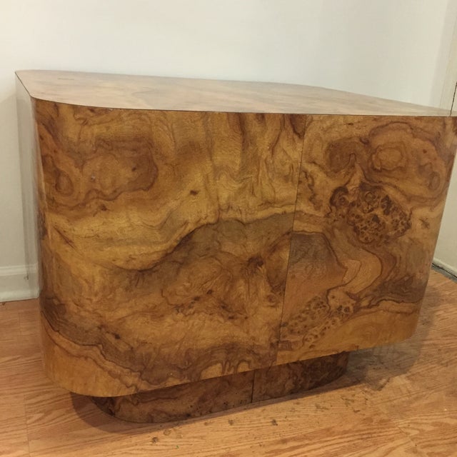 Vintage Burl Wood Veneer End Table Chairish