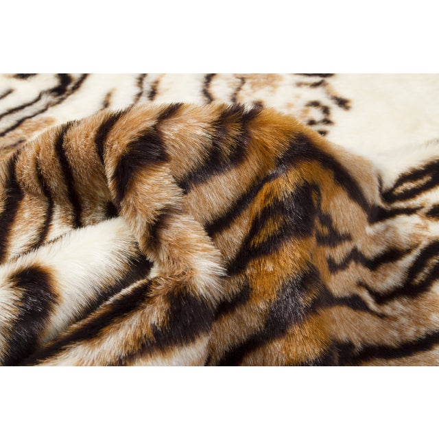 Faux Tiger Hide Rug/Throw 4'4" X 5' Chairish