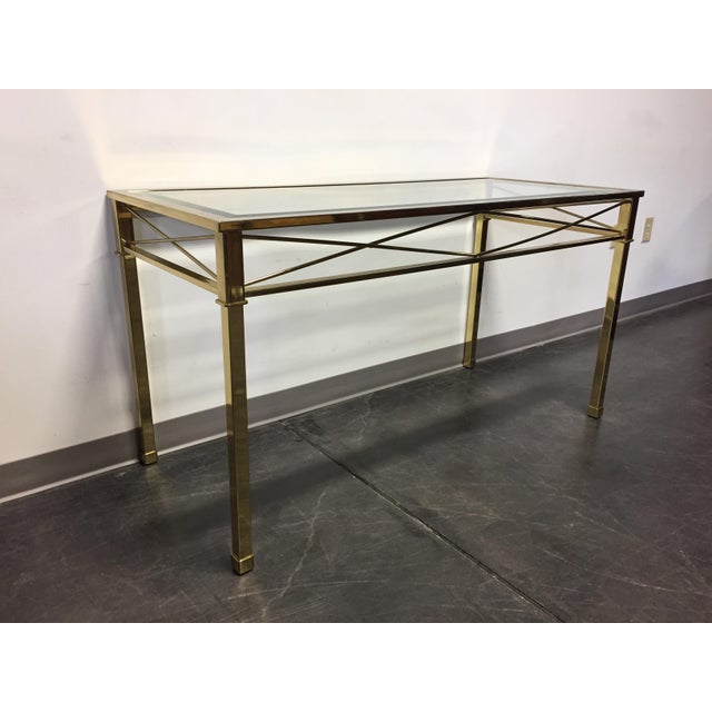 Vintage Brass & Glass Console Table | Chairish Make an offer on a great item today!