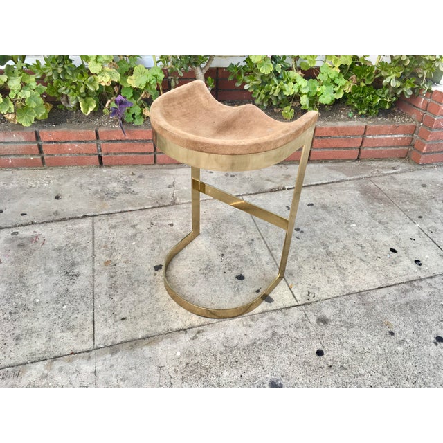 Set of 3 Vintage Brass Stools by Warren Bacon Chairish
