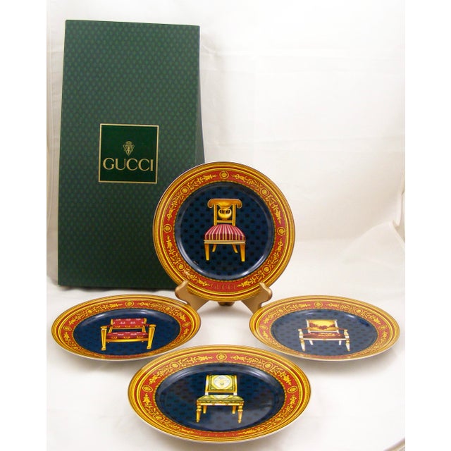 Gucci Porcelain Chair Plates Set of 4 Chairish