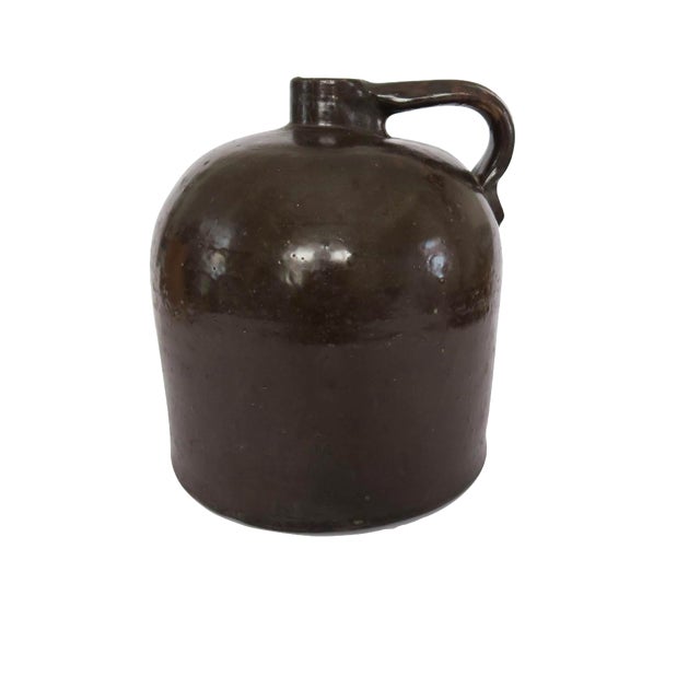 Antique Brown Whiskey Crock Stoneware Jug Chairish