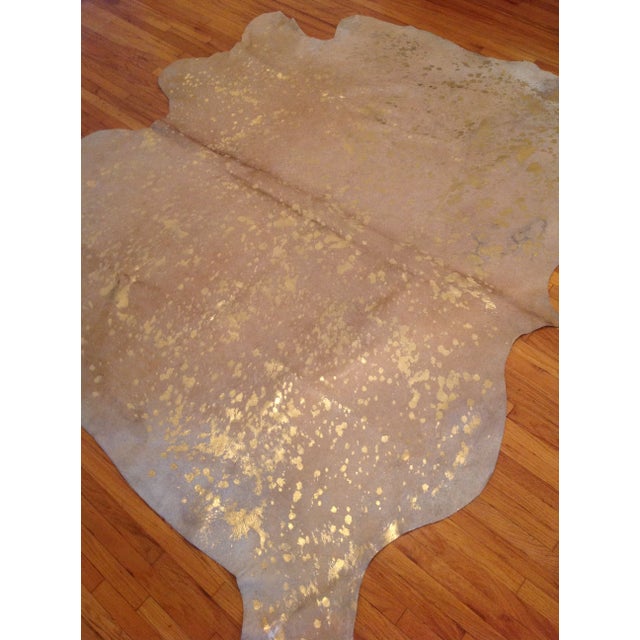Metallic Gold Cow Hide Rug Chairish