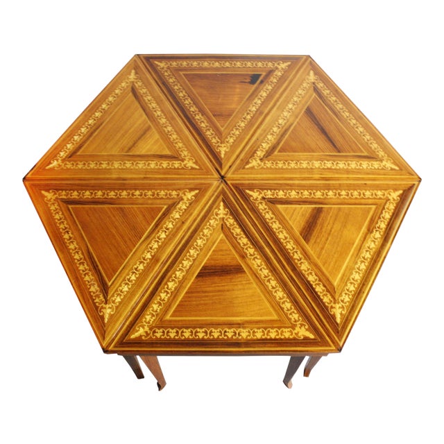 Vintage Reuge Musical Triangle Tables Set of 6 Chairish