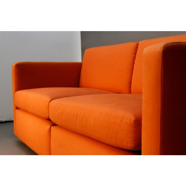 Knoll Pfister Love Seat Sofa in Sunbrella Fabric Chairish