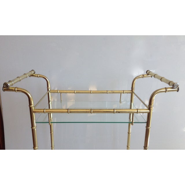 Brass BambooStyle Bar Cart Chairish