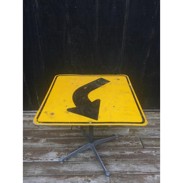 Industrial Road Sign Table & Chairs Set of 3 Chairish