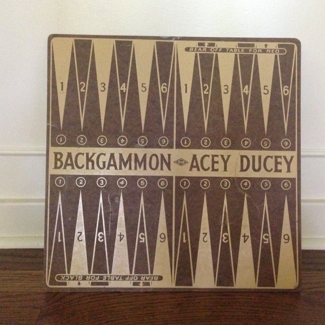 Vintage Backgammon Acey Ducey Game Board Chairish