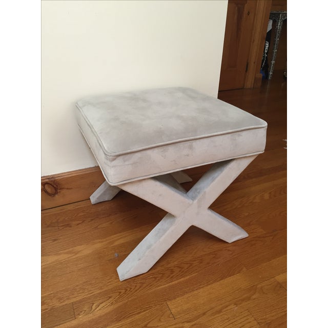 West Elm Cross Bench Ottomans a Pair Chairish