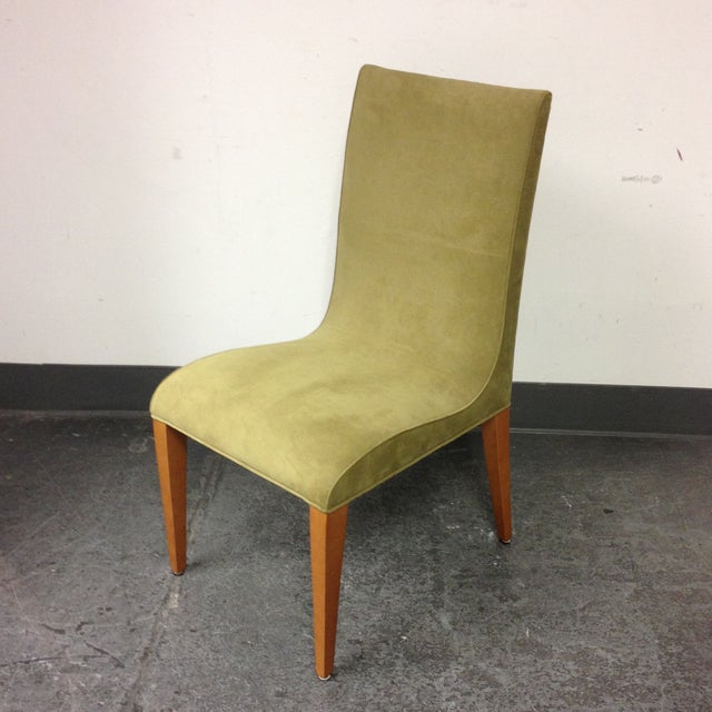 Lime Ulta Suede Dining Chairs Set of 6 Chairish