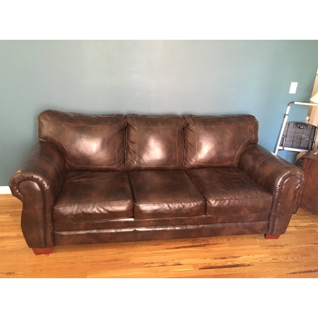 My Bobs Brown Leather Couch Chairish