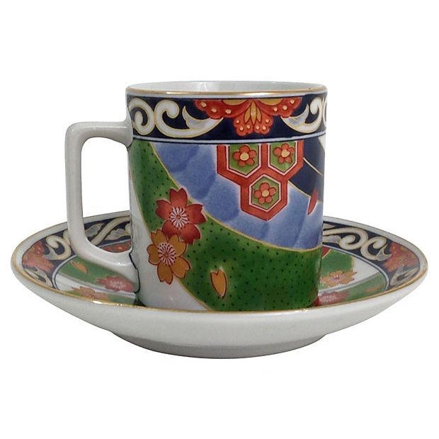 Imari Tea Cups & Saucers S/5 Chairish