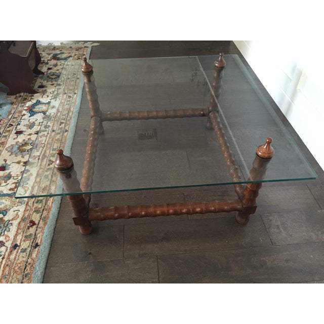 Vintage Wood & Glass Coffee Table Chairish