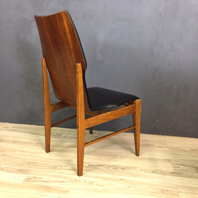 Mid Century Lane Walnut High Black Dining Chairs - Set of ... (640 x 640 Pixel)