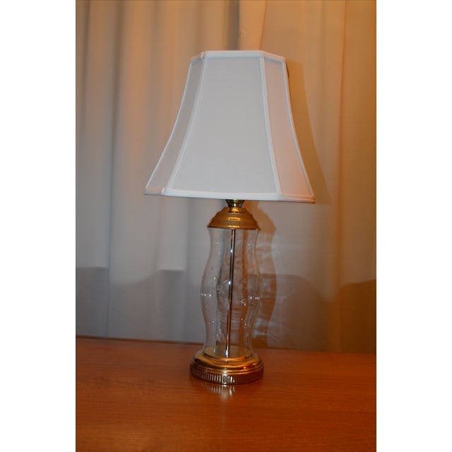 Princess House Crystal Glass And Brass Table Lamp Chairish