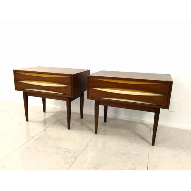 Vintage Danish Modern Walnut Nightstands A Pair Chairish