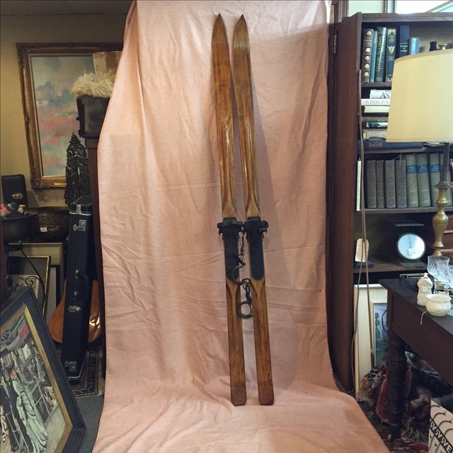 Antique L.L. Bean Wooden Skis A Pair Chairish