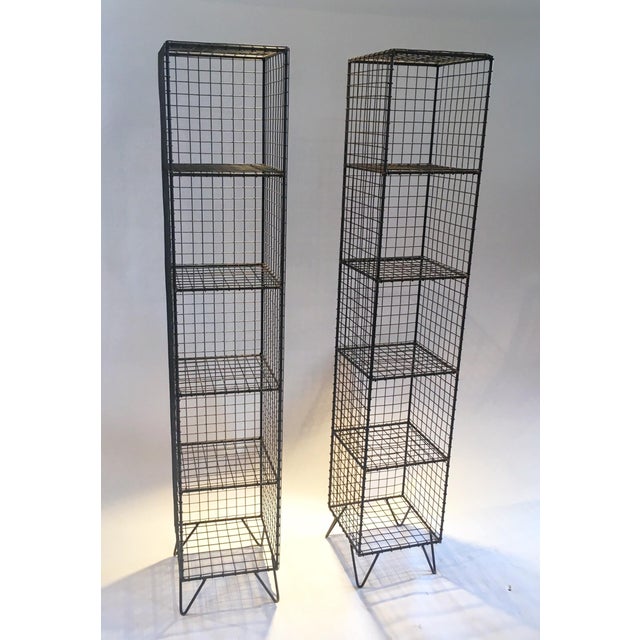 Wire Mesh Shelving Units A Pair Chairish