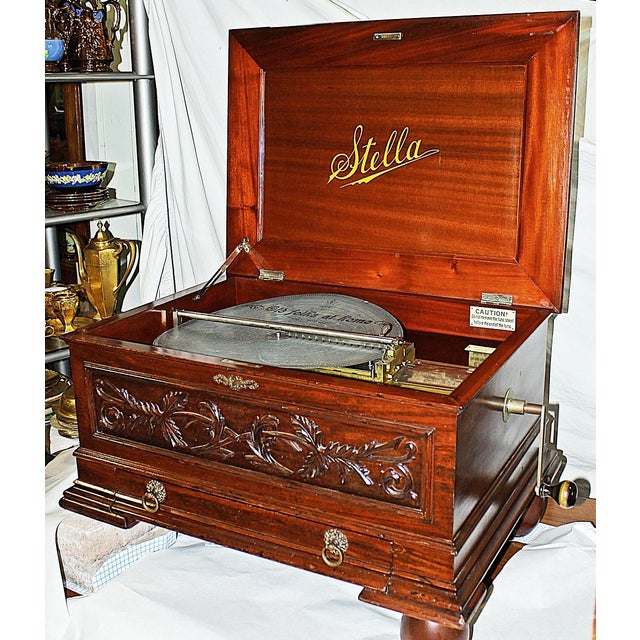 Stella Music Box & 80+ Discs Chairish