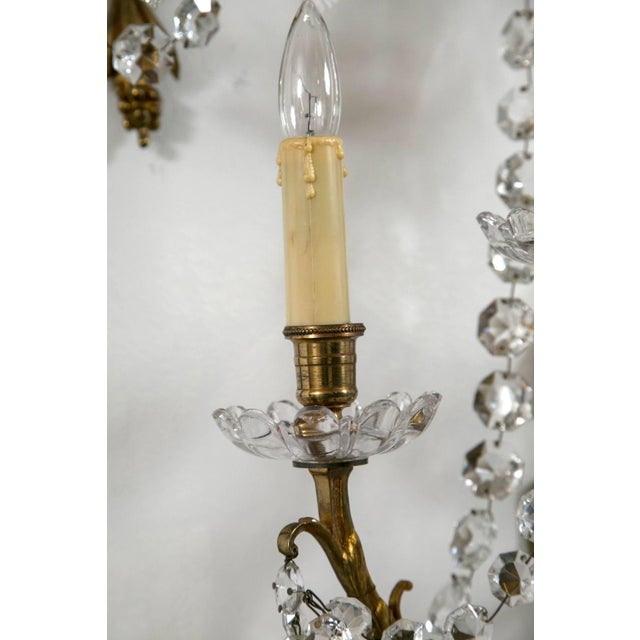 Antique Crystal Prism Wall Sconces - Pair Chairish