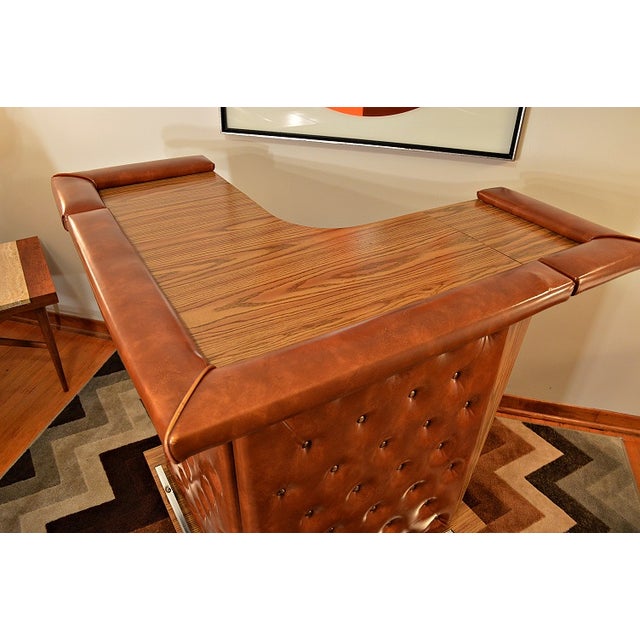 MidCentury Home Cocktail Bar & Two Stools Chairish